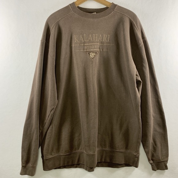 Oarsman Other - Oarsman 913‎ Mens Embroidered Kalahari Resort Sweatshirt L Brown Thick Relaxed